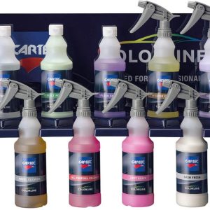 Wandhouder voor flacons 0,5l + 12×0,5l  poets-/reinigingsset – Cartec Colorline