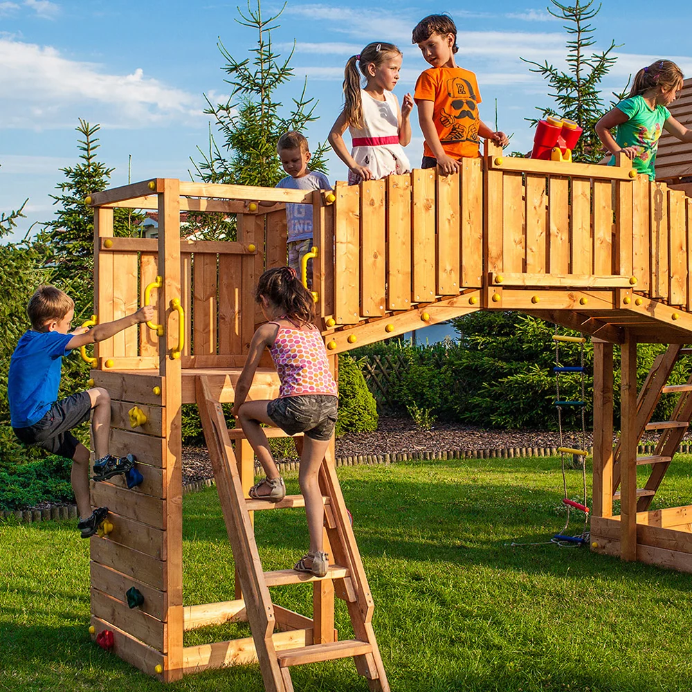 Parque infantil Fortress Tiptop Rainbow color Teca - Image 8