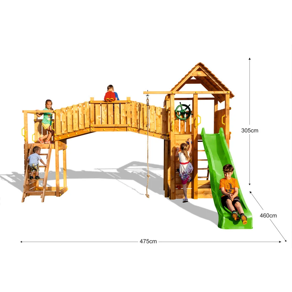 Parque infantil Fortress Tiptop Rainbow color Teca - Image 3