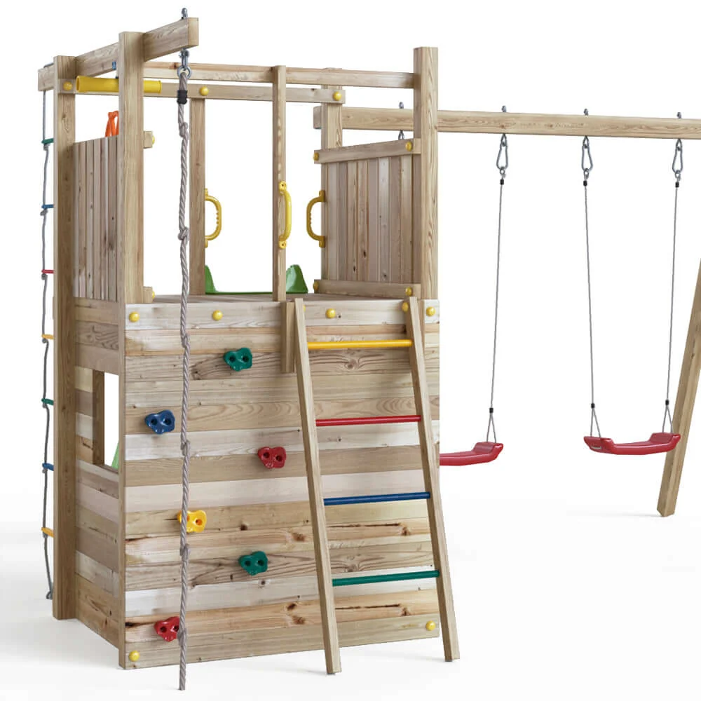 Parque Infantil Houser con cabaña y rocódromo - Image 5