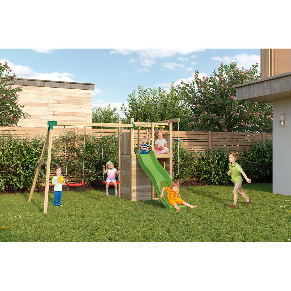 Parque Infantil Houser con cabaña y rocódromo - Image 8