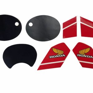Stickerset compleet – Zwart/rood – model NH111 Cortina White