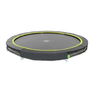 Cama elástica deportiva en suelo EXIT Silhouette ø244cm - Negro