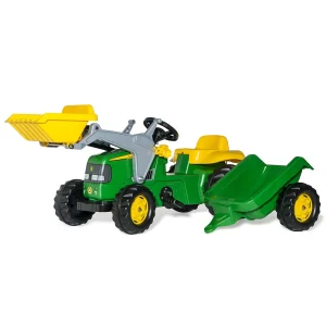 Tractor de pedales John Deere con pala y remolque