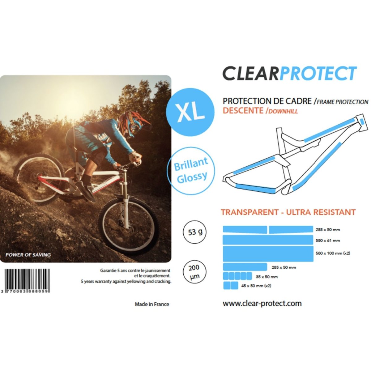 Kit de protection CLEARPROTECT XL Brillant pour cadre - Image 2