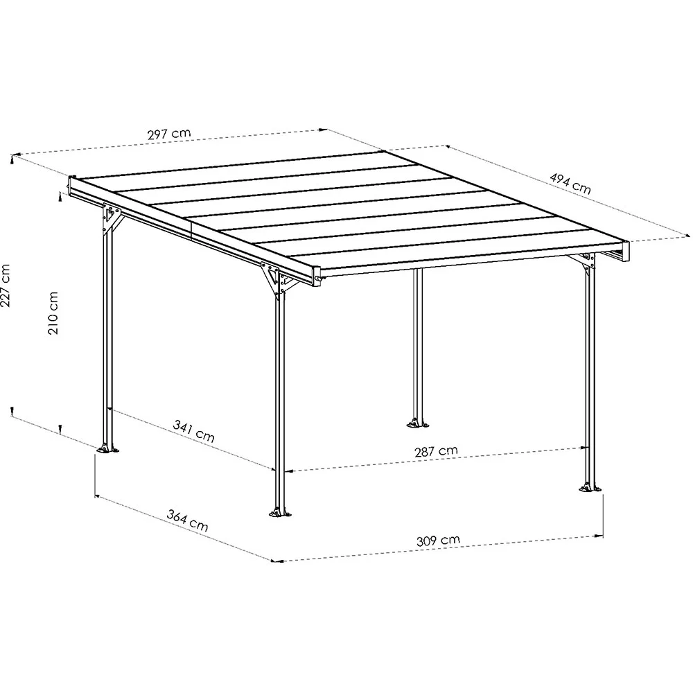 Carport de Aluminio Trigano Mistral 15 m² - Image 7