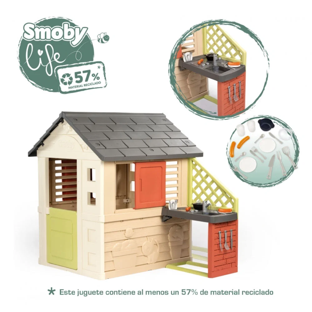 Casita infantil Nature con Cocina Smoby Life - Image 4