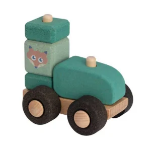 Tractor de juguete de corcho y madera Korko